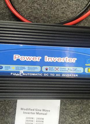 Перетворювач напруги power inverter 24v 220v два акумулятора