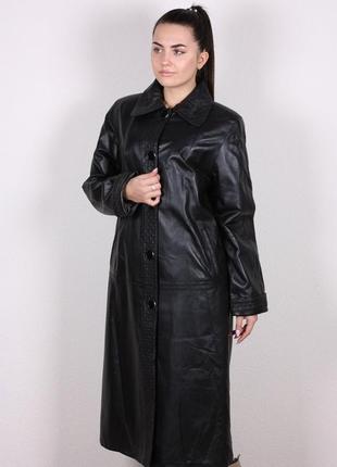 Шкіряний плащ р.50-52, схід.