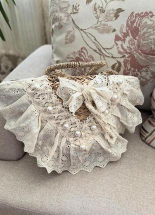 Жіноча плетена солом'яна сумка з декором antonella "s