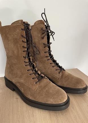 Ботинки из замши massimo dutti