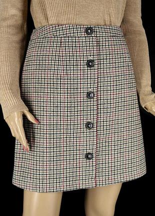 Новая брендовая демисезонная юбка "tu" в клеточку. размер uk14.