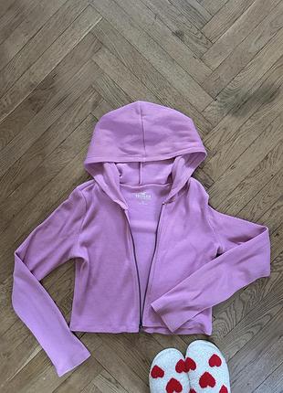 Кофта на молнии вафельная ткань