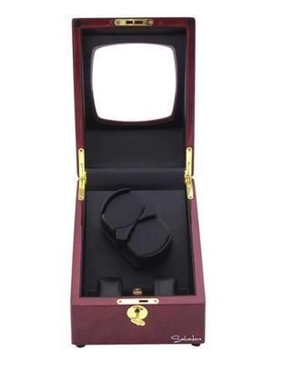 Шкатулка salvadore для підзаводу 2 годинників 098/tp/2/df 1x2 бордовий