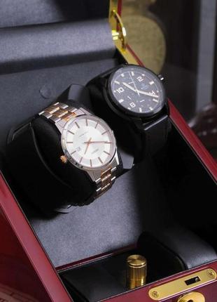 Шкатулка salvadore для підзаводу 2 годинників 098/tp/2/df 1x2 бордовий