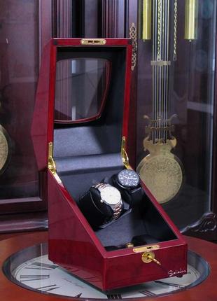 Шкатулка salvadore для підзаводу 2 годинників 098/tp/2/df 1x2 бордовий