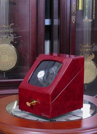 Шкатулка salvadore для підзаводу 2 годинників 098/tp/2/df 1x2 бордовий