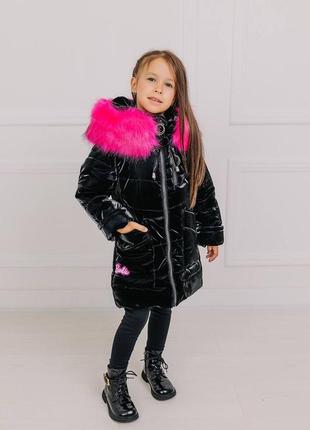 Зимова подовжена куртка для дівчинки 4