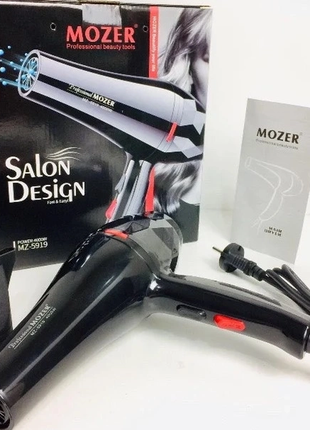 Професійний фен mozer mz-5919 4000 вт для сушіння укладки волосся