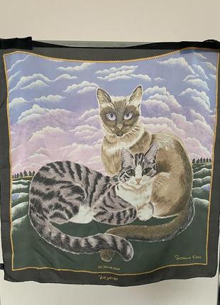 Шелковый платок с котами beyeler suzanne klee