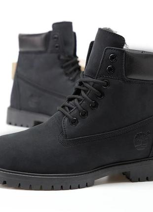 Ботинки черные timberland black тимберленды мужские