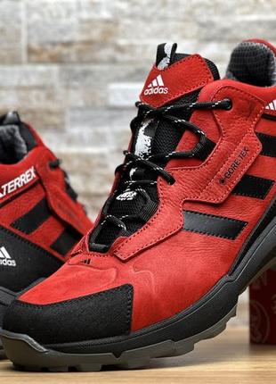 Кросівки термо зимові adidas terrex gore-tex red