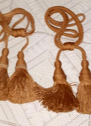 Подхваты для штор джут подхваты одна пара 2 штуки handmade