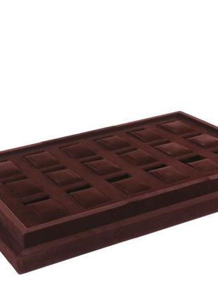 Органайзер для зберігання годинників craft 18tray.br коричневий