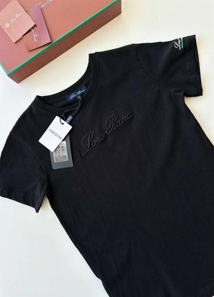Чёрная футболка лоро пиана loro piana