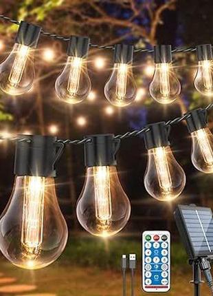 Ulightown сонячні гірлянди для вулиці, 14m/46ft usb і сонячні гірлянди з пультом дистанційного керування,