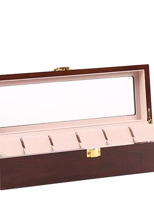 Шкатулка для зберігання годинників craft 6wb.br бордовий