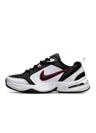 Мужские кроссовки nike air monarch white black red v / smb