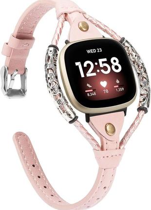 Ремешок из натуральной кожи fitbit versa 4/ versa 3/ sense 2/ sense