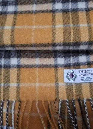 Кашеміровий шарф в шотландську клітинку в стилі burberry  thistle cashmere