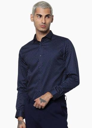 Чоловіча сорочка jack&jones super slim fit, розмір m-l