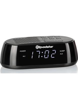 Радиобудильник roadstar clr-2477, цифровое радио pll-fm, два будильника и таймер выключения, usb-порт, 20 стан