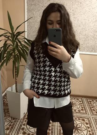 Шорти бермуди з екошкіри