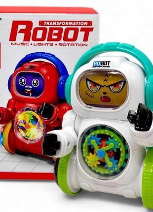 Интерактивная игрушка "робот", свет, музыка (белый)