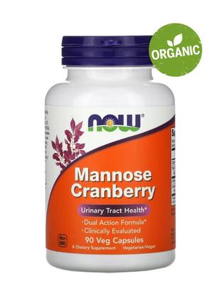 Now foods, журавлина та манноза, 90 капсул