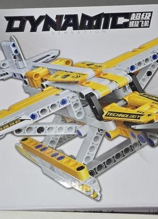 Дитячий блочний конструктор dynamic super spiral aircraft літак на 400+ деталей || kilometr+