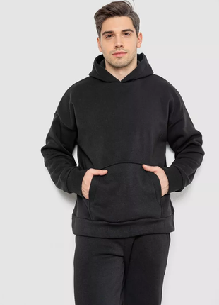 Спорт костюм чоловічий на флісі, колір чорний, 177r235