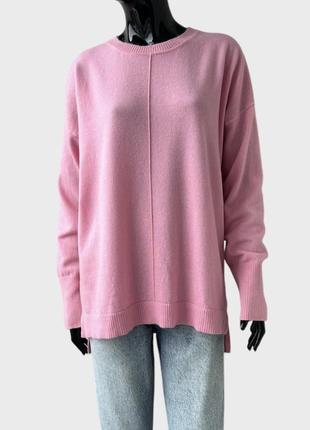 Шерстяной кашемировый удлиненный свитер crew clothing company свободного кроя кашемир шерсть