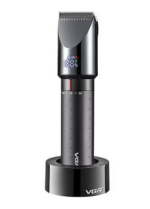 Машинка для стрижки волосся vgr v-698 акумуляторна 4 насадки 5w black