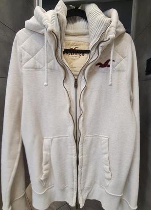 Худи толстовка тёплая глубокий капюшон hollister l