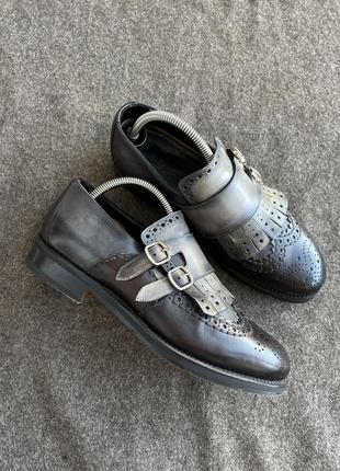 Кожаные туфли santoni