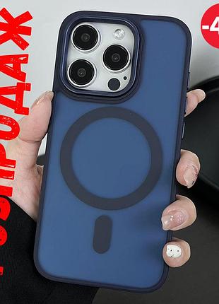 Чехол magnetic color с magsafe для iphone 13 (midnight blue)