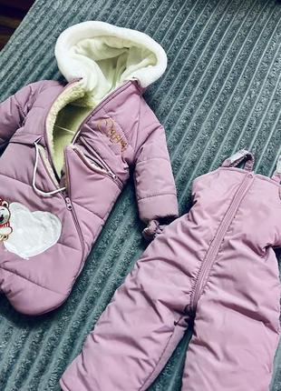 ❄️комбинезон +конверт 💟 0-1 год 👧
