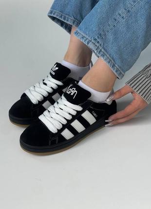 Кроссовки adidas campus x korn black white