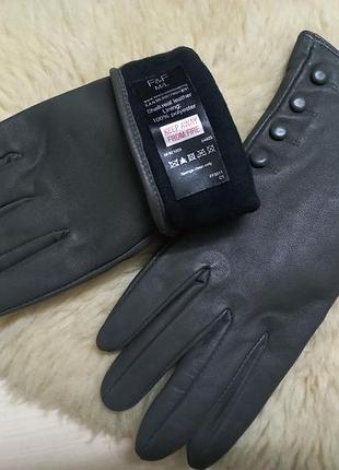 Перчатки осень-зима кожа жен. m-lр.f&f вьетнам