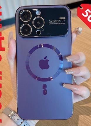 Стеклянный чехол для iphone 13 (deep purple)