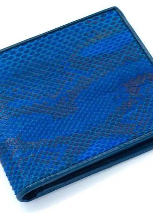 Портмоне зі шкіри пітона ekzotic leather синє (snw 68_5)
