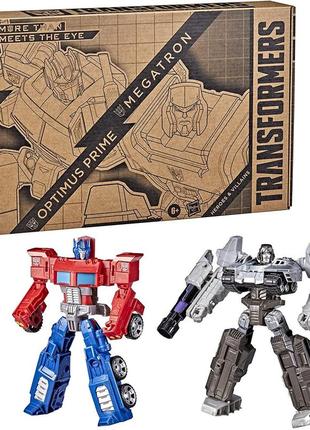 Набір трансформери оптімус прайм і мегатрон transformers optimus prime and megatron f5442