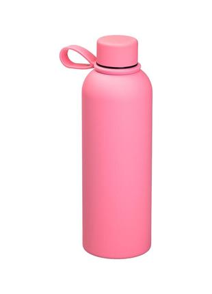 Термобутылка 500 мл с нержавеющей стали для воды и чая thermo термо бутылка розовая (l03033)