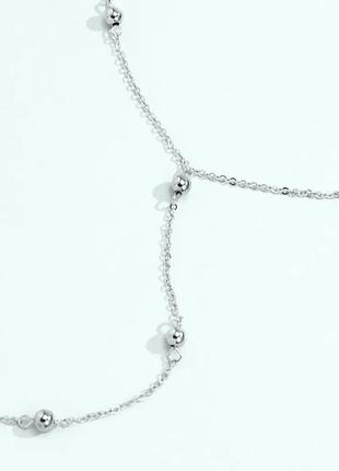 Ожерелье с подвесками шариками колье цепочка3 фото