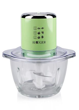 Блендер-подрібнювач haeger hg-7028 1.2l 200w green (3_01405)
