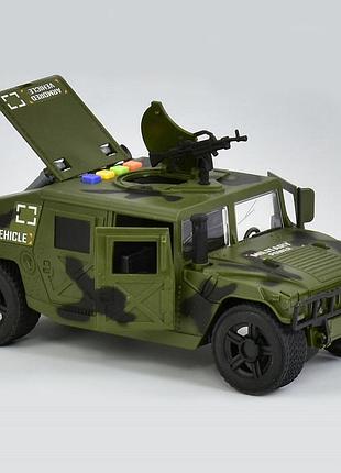Джип военный игрушечный hummer со звуком и светом фар 1:16