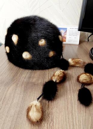 Шапка из меха норки