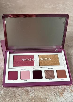 Natasha denona- love face eyeshadow & cheek essential palette - палетка для макіяжу обличчя та очей