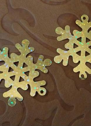 Снежинка пайетка 6 см