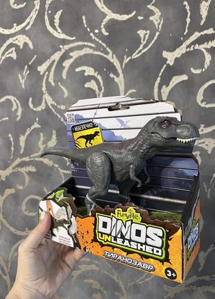 Фірмова інтерактивна іграшка динозавр dinos unleashed серії realistic s2 – тиранозавр kiddisvit5 фото