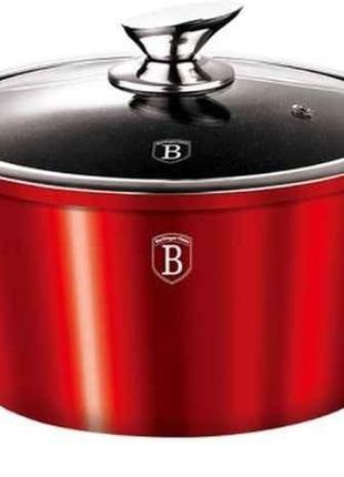 Каструля із кришкою berlinger haus burgundy metallic line 4100 мл bh-1257n